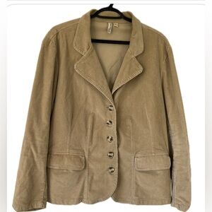 Corduroy Tan 5 Button Blazer Jacket - Women’s 1X St. John’s Bay brand